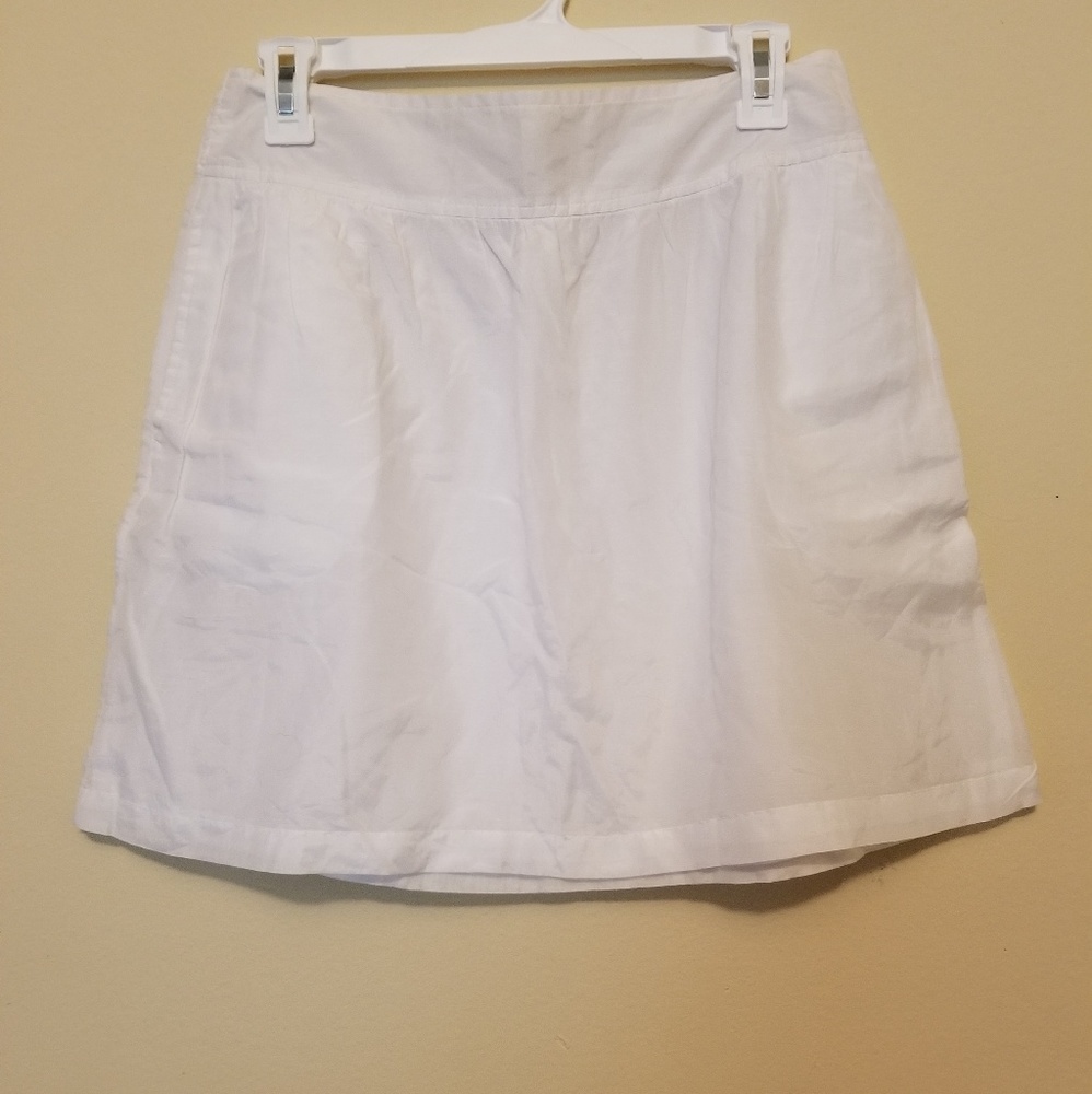 White linen skirt